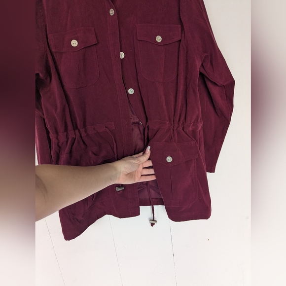 Burgundy Drawstring Jacket - Picture 5 of 5